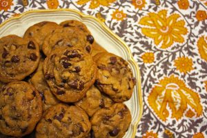 Nutella-Stuffed Brown Butter Chocolate Chip Cookies with Sea Salt