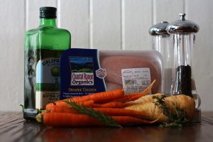 Ingredients for Perfect Baked Chicken with Roasted Carrots and Parsnips