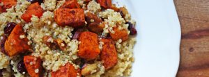 Quinoa Sweet Potato Salad with Craisins and Walnuts