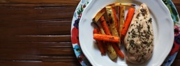 Perfect Baked Chicken with Roasted Carrots and Parsnips